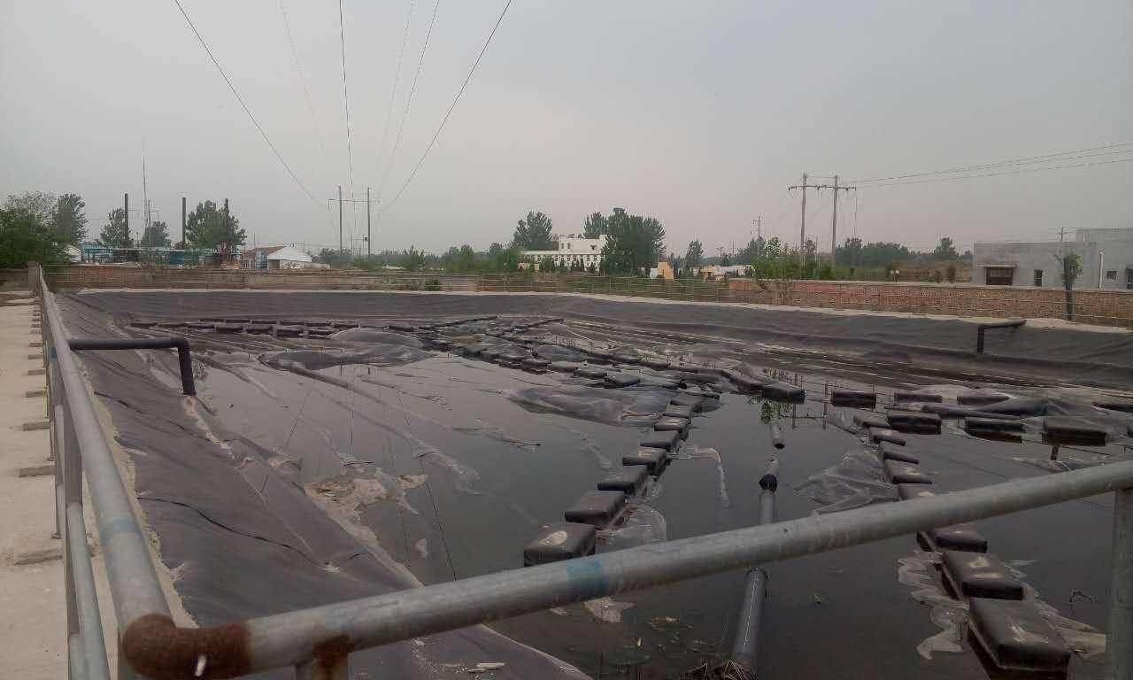 “黑膜沼液池”是由壩體、管道和HDPE膜組成的一種壩型結構。其特點是:池內儲水量大，污水停留時間長，既可節約肥料成本，又有利于保護土地資源。